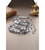 Termal Kuvars Taşlı 33'lük Tesbih Metal Püsküllü 8mm Küre Kesim 902827