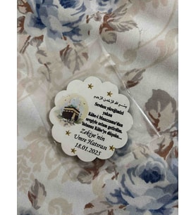 Magnet Ahşap Magnet Umre Hediyeliği (50 Adet)