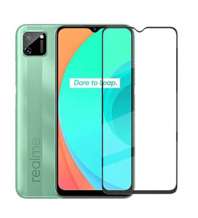 Realme C11 Uyumlu Zore Kenarları Kırılmaya Dayanıklı Cam Ekran Koruyucu