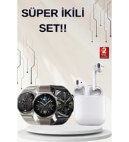 Akıllı Saat Ve Kulaklık Seti Dokunmatik Ekran 5.0 Bluetooth Bağlantılı Sesli Görüşme
