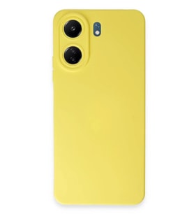 Newface Xiaomi Redmi 13C Kılıf Nano içi Kadife Silikon - Sarı
