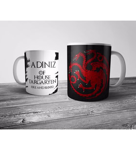 Pixxa  Game of Thrones - House Targaryen Kişiye Özel İsimli Kupa Bardak