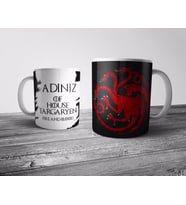 Pixxa  Game of Thrones - House Targaryen Kişiye Özel İsimli Kupa Bardak