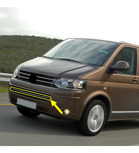 VW Transporter T6 2010-15 Ön Tampon Orta Izgara Krom Çıtası 7E5853761