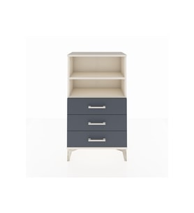 Arges Komodin 2 Raflı 3 Çekmeceli 60x30x106 Aytaşı-Antrasit