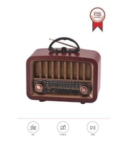 Torima D-57 Kahverengi Nostalji Radyo Kablosuz Bluetooth Hoparlör
