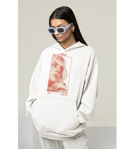 Billie Eilish Baskılı Unisex Oversize Şarkıcı Hoodie