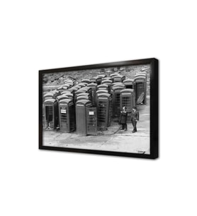 Telefon Kulübesi Çerçeveli Mdf Tablo