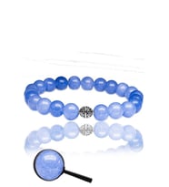 Sertifikalı Angelit Taşı Bileklik (8 Mm) Melek Taşı (Çok Renkli)