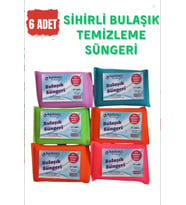Sağdıç Saraciye 6 Adet Petek Dokulu Oluklu Bulaşık Süngeri Sihirli Pratik Sünger sgdc001sss