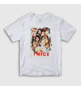 Presmono Unisex Çocuk Beyaz Poster V2 K-Pop Twice T-Shirt 281439tt