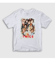 Presmono Unisex Çocuk Beyaz Poster V2 K-Pop Twice T-Shirt 281439tt