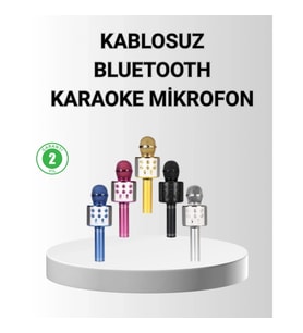 Mey İthalat® Bluetooth Karaoke Mikrofon – Yüksek Ses Kalitesi, Yankı Efektli, Uzun Ömürlü Pil