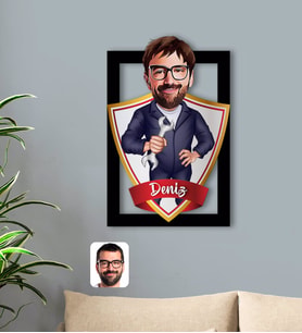BK Gift Kişiye Özel İsimli Tamirci Karikatürlü 3D Ahşap Tablo-1