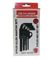 Cer-Pa Norm X-Plus Kısa Alyan Anahtar Seti 9 Parça Allen