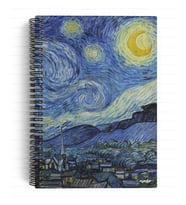 Lexroo Vincent Van Gogh/The Starry Night,1889 Spiralli Defter 22 A5 Çizgili 100 Sayfa Okul