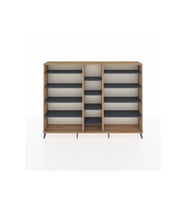 Arges Dolap 11 Raflı  220x30x163 Çam-Çam/Antrasit