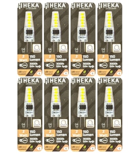 (8 Adet) Heka 2W (14W) 3000K (Sarı Işık) G4 Duylu Dim Edilebilir Led Kapsül Ampul