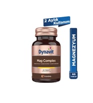 Dynavit Mag Complex 200mg Magnezyum Kompleks 3lü Form (Malat-Sitrat-Bisglisinat) 60 Tab–Kas & Kemik & Enerji