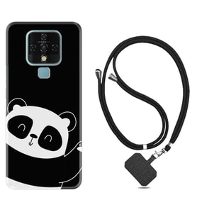 Tecno Camon 16 18P Pova Kılıf Boyun Askılı Silikon Bay Bay Panda 1784
