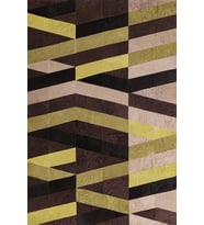Patchwork Renkli Hakiki Deri Halı (Bej)
