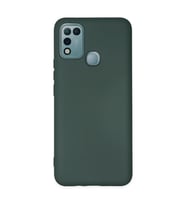 İnfinix Hot 10 Play Kılıf Nano içi Kadife Silikon - Koyu Yeşil