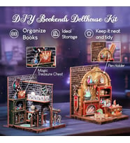 Cutebee University of Miracle - Book Nook Sihirli Kütüphane Kiti – Dıy Kitap Desteği, Minyatür Kitap Desteği, Kitaplık Dekorasyonu, Diorama Maket Seti, 2 Adet (IMG01-AMZ01) - Mucize Üniversitesi