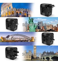 IPW-45SA 45W PD Hızlı Şarjlı Universal Seyahat Adaptörü  150+ Ülke Uyumu  USB-C & USB-A Çoklu Çıkış  MacBook, iPhone, iPad, Android ve Dizüstü Cihazlarla Uyumlu  Otomatik Sigorta (Siyah)