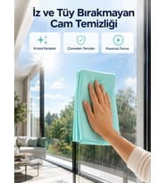 Mey İthalat® Çok Amaçlı Mikrofiber Cam Bezi Cam Ayna Duşakabin ve Parlak Yüzey Temizlik Bezi