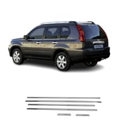 Nissan X-Trail Krom Cam Çıtası 6 prç. 2007-2013 P.Çelik