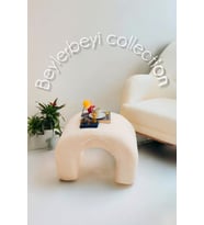 Modern puf , kırık beyaz, makyaj pufu, berjer ve koltuk için ayak uzatmalık puf , dekoratif puf
