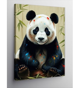 Kanvas Tablo Oturmuş Panda
