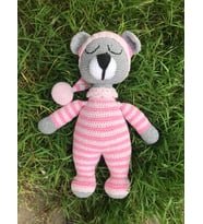 Uyuyan Ayı Amigurumi Uyku Arkadaşı
