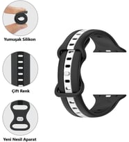 Lexroo Kordon Dual Renkli Kopma Karşıtı Kordon Spor Rahatsız Etmeyen Watch Ultra 2/1 9 8 SE 7 6 5 4