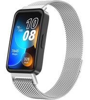 Huawei Band 10-9-8 ile Uyumlu Milano Loop Kordon Manyetik Tasarımlı Paslanma Yapmayan Huawei Band 10 Kayışı Aşınmaya Dayanıklı Bileğe Göre Ayarlanabilen Huawei Band 10 Metal Kordon