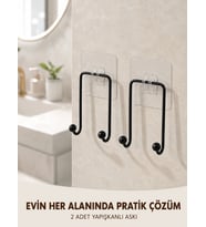 2'li Yapışkanlı Duvar Askısı Mutfak Banyo ve Ev İçin Askılık