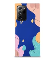 PrintiFy Samsung Galaxy Note 20 Ultra Lansman Kılıf Karışık Renkler Tasarımlı İçi Kadife Kapak (Lacivert)