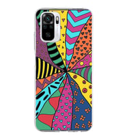 PrintiFy Xiaomi Redmi Note 10s ile Uyumlu 1mm Slim Fit Retro Renkler 4 Baskılı Şeffaf  Kılıf