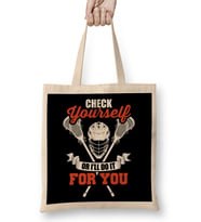Check Yourself Or I'll Do It For You Lacrosse LAX Bez Çanta Uzun Saplı