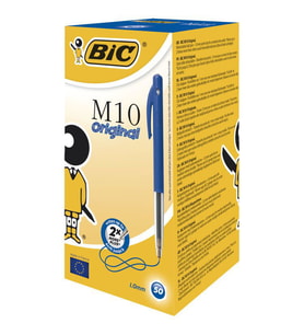 Bic M10 Basmalı Tükenmez Kalem Mavi 50'li Kutu 