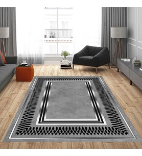 Eliana Home Dijital Baskı Yıkanabilir Kaymaz Taban Salon Halısı Ve Yolluk LNA0890-FNL106 (Gri)