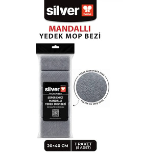 Mikrofiber 5 Adet Mandallı Mop Uyumlu Süper Emici Lazer Kesim Yoğun Dokulu Yedek Mop Bezi