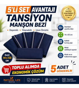 Tansiyon Manşon Bezi 5'Lİ Lacivert