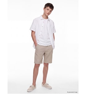 LCW Kids Bej Müslin Erkek Çocuk Şort