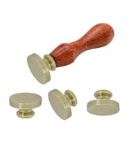 Boş Mum Mühür Pirinç Damga Başlığı Yuvarlak 25mm Bronz