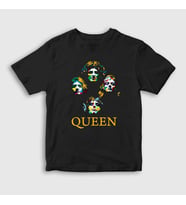 Presmono Unisex Çocuk Siyah Colors Queen T-Shirt 101589tt