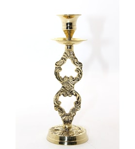 Tekli Pirinç Şamdan Model 4 (Çok Renkli)