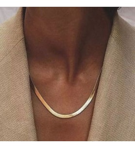 KISA KALIN İTALYAN EZME ZİNCİR KADIN KOLYE GOLD ÇELİK ÜZERİ ALTIN KAPLAMA GARANTİ BELGELİ