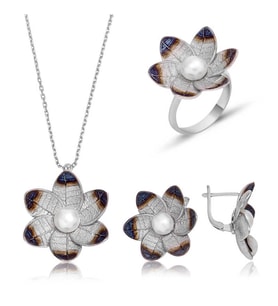 Gümüş Nergis Çiçeği Bayan Set (Standart)