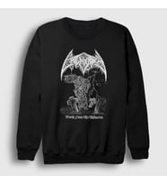 Presmono Unisex Siyah Wrath From The Unknown Crematory Sweatshirt 450590tt